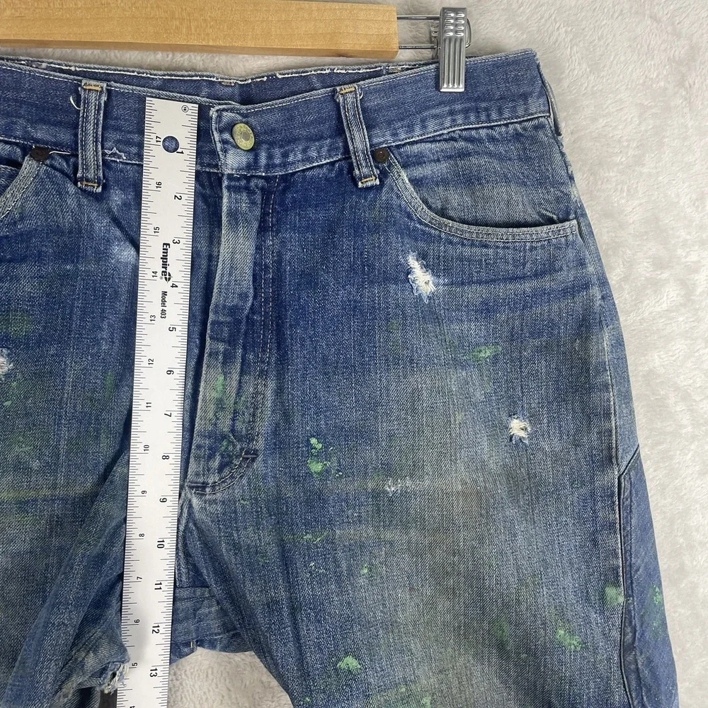 Vintage 50s Penneys Foremost Selvedge Denim Jeans Mens 32x28 Repaired 1950s Hole